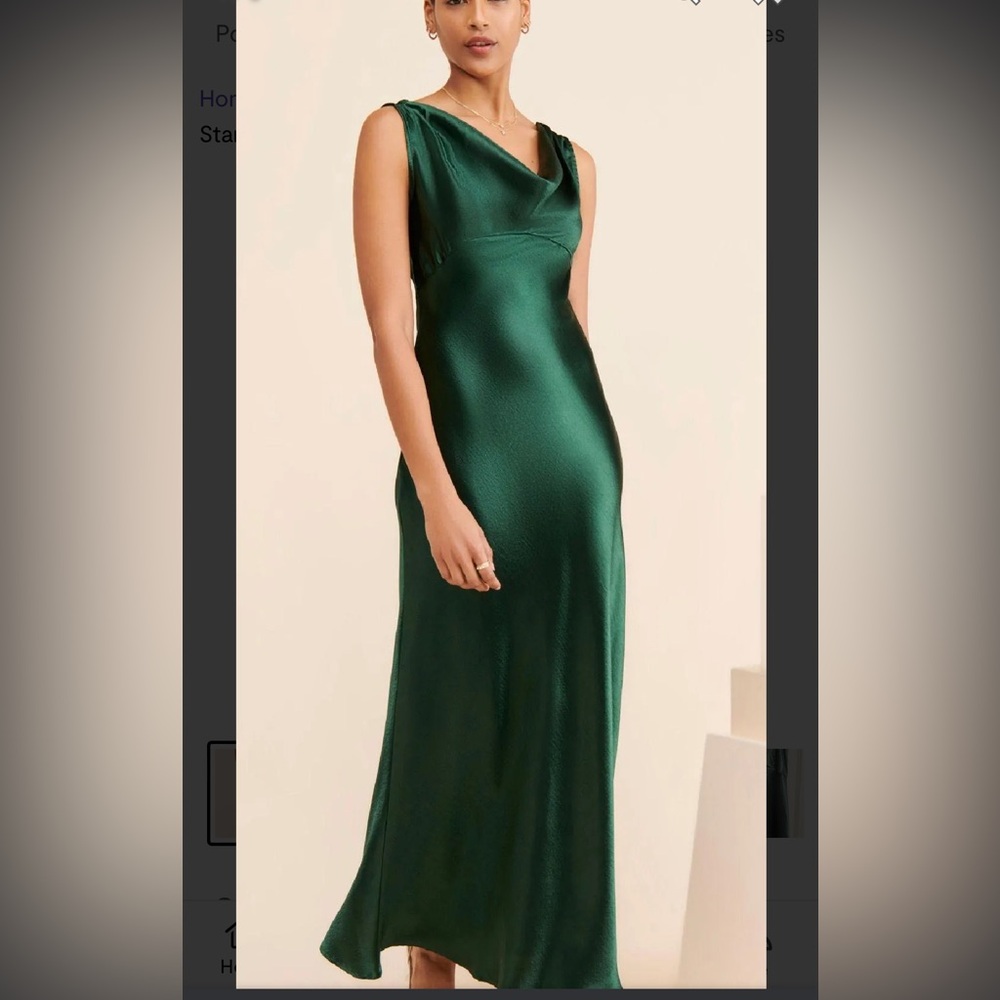 NWT Standards and Practices long green dress size Large